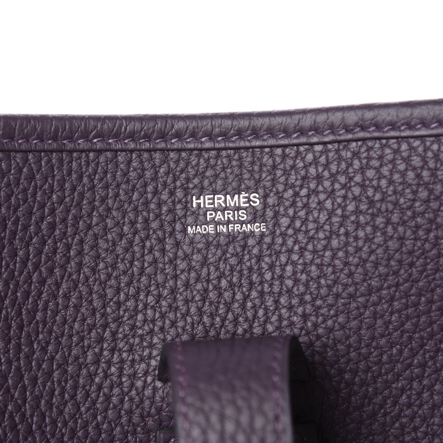 Hermes Taurillon Clemence Evelyne III GM Raisin 6 of 10