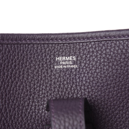 Hermes Taurillon Clemence Evelyne III GM Raisin 6 of 10