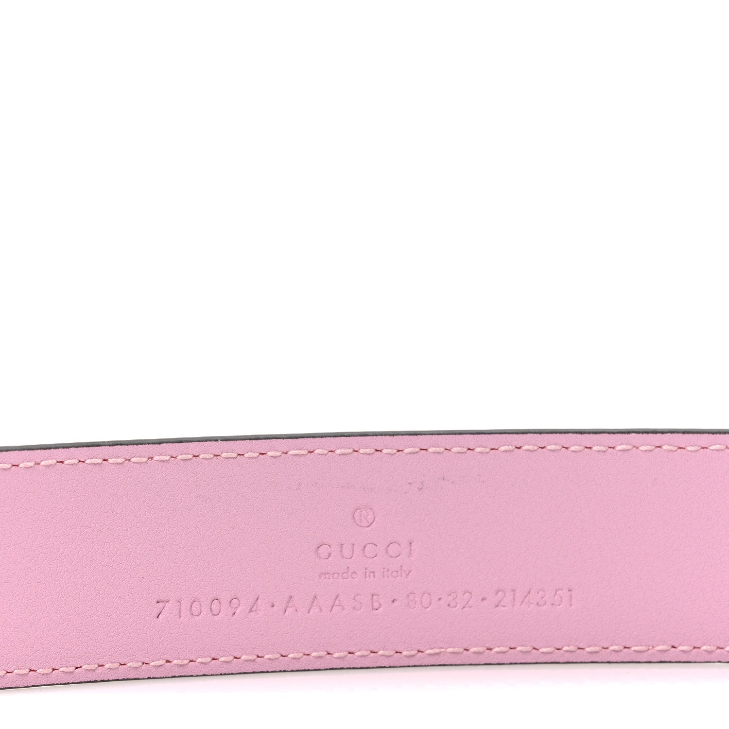 Gucci Plutone Calfskin Enamel Crystal Square G Snake 30mm Belt 80 32 Sugar Pink 5 of 6