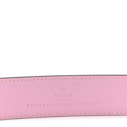 Gucci Plutone Calfskin Enamel Crystal Square G Snake 30mm Belt 80 32 Sugar Pink 5 of 6