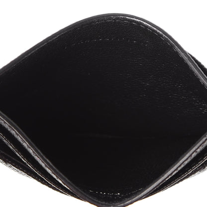 Saint Laurent Grain De Poudre Matelasse Chevron Monogram Credit Card Case Black 5 of 8