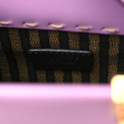 Fendi Vitello King Plexiglass Logo Embossed Mini Fendi Sunshine Shopper Tote Violetta 6 of 9
