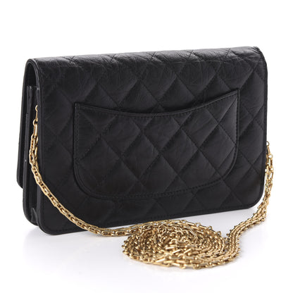 Chanel Aged Calfskin Quilted Reissue Wallet On Chain WOC Black 3 of 12