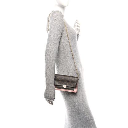 Louis Vuitton Monogram Flore Chain Wallet Rose Ballerine 2 of 11