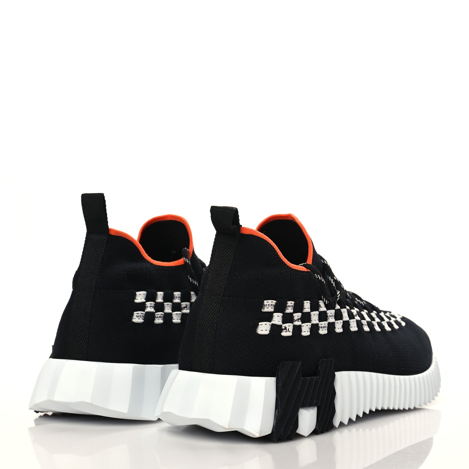 Hermes Flex Maille Bolduc Sneakers 42.5 Black White 4 of 6