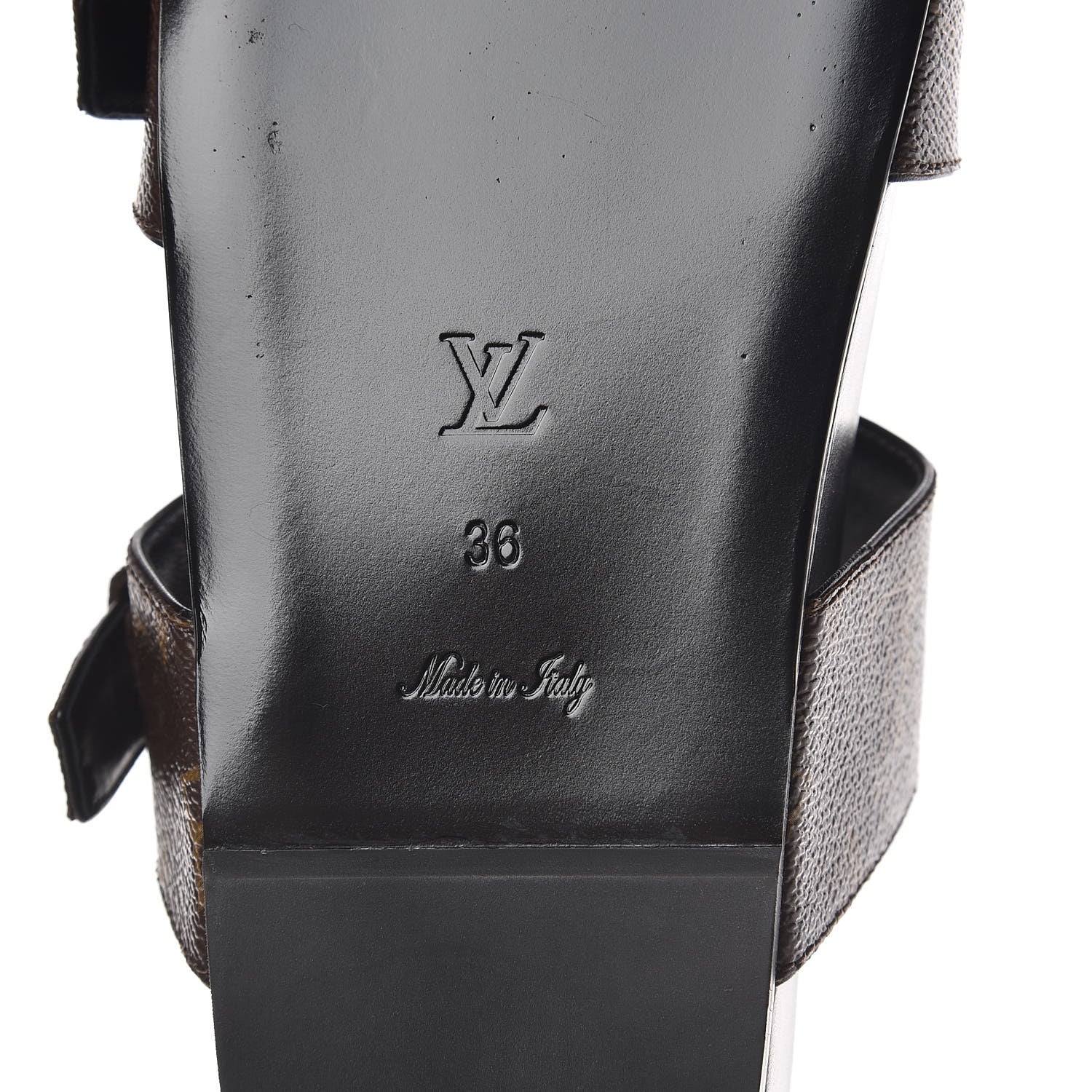Louis Vuitton Monogram Bom Dia Mule Sandals 36 Black 6 of 9