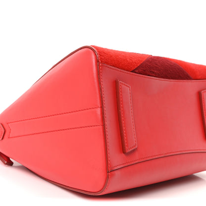 Givenchy Calf Hair Smooth Calfskin Geometric Small Antigona Red 9 of 10