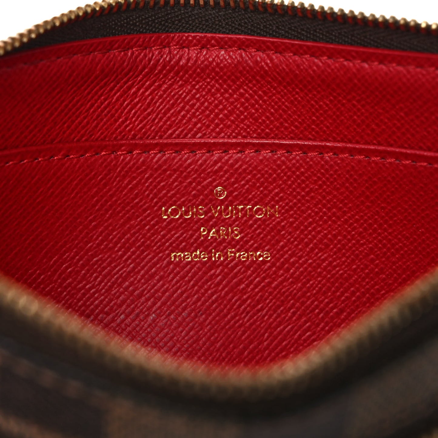 Damier Ebene Complice Trunks and Bags Wallet Red