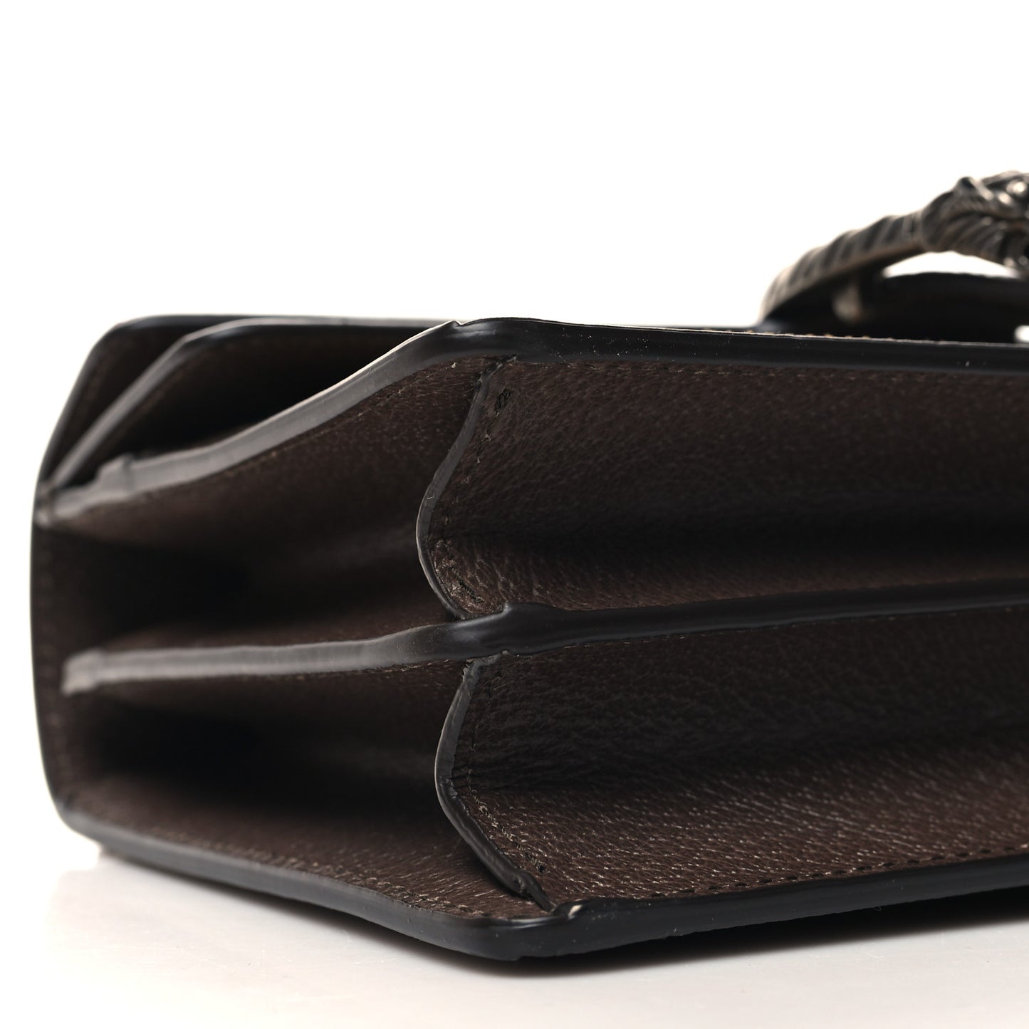 Monogram Jumbo GG Textured Dollar Calfskin Small Dionysus Shoulder Bag Camel Ebony New Acero