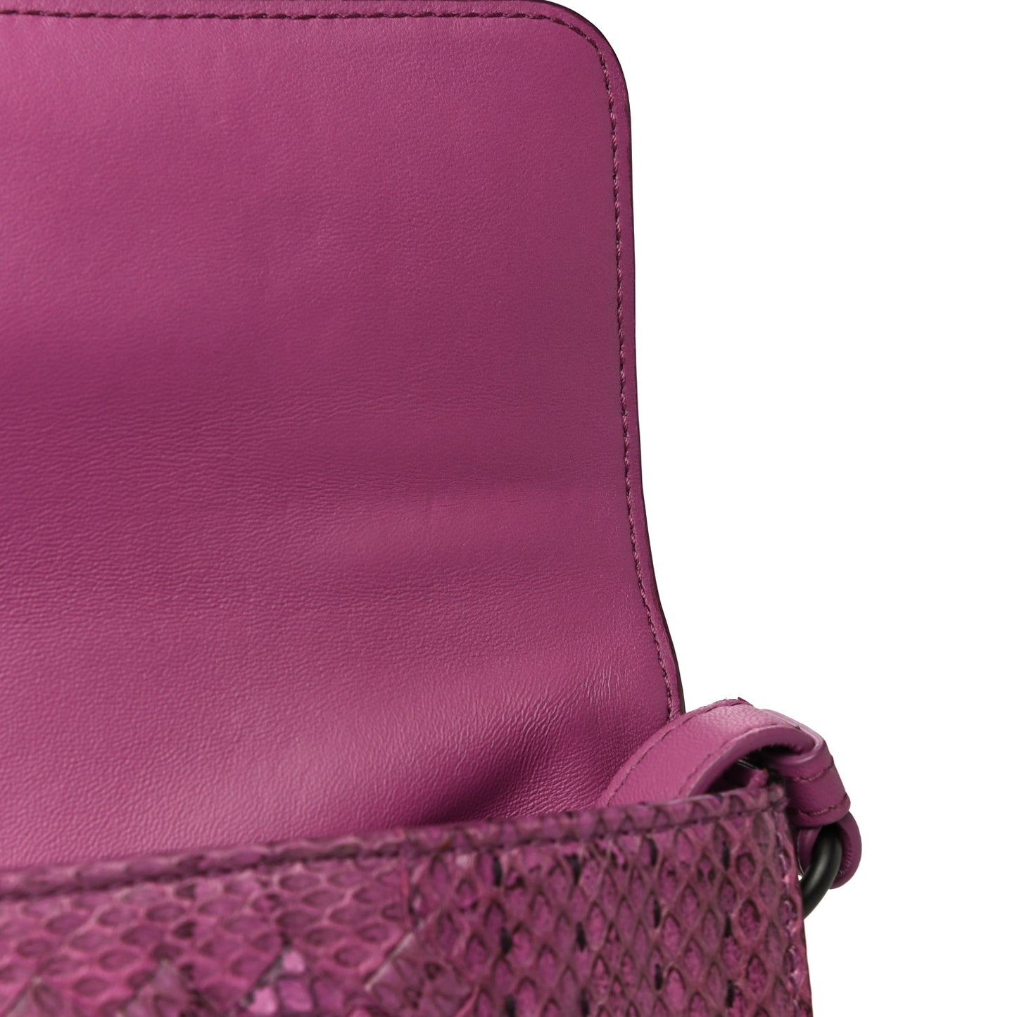 Python Nappa Intrecciato Rialto Shoulder Bag Purple