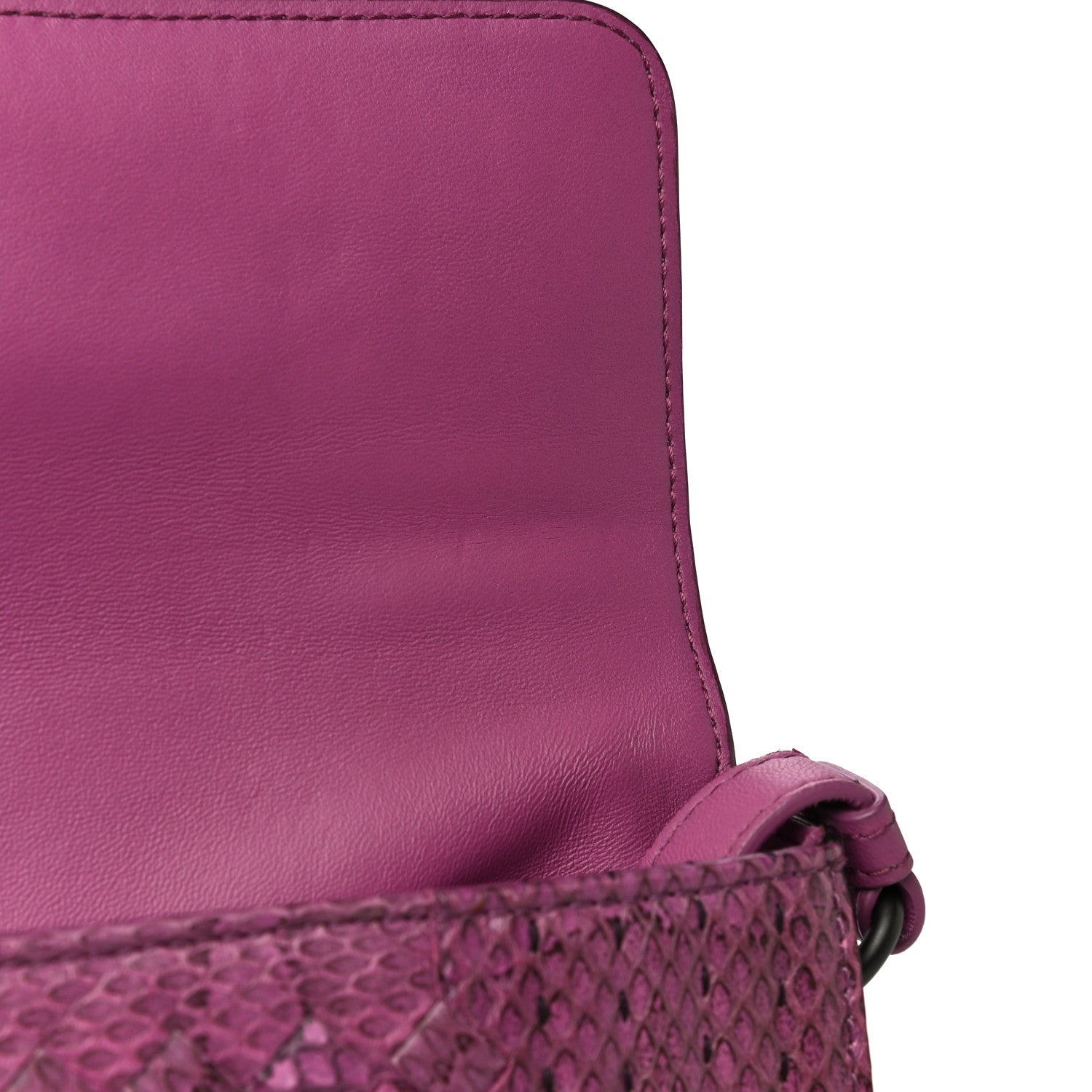 Bottega Veneta Python Nappa Intrecciato Rialto Shoulder Bag Purple 14 of 15