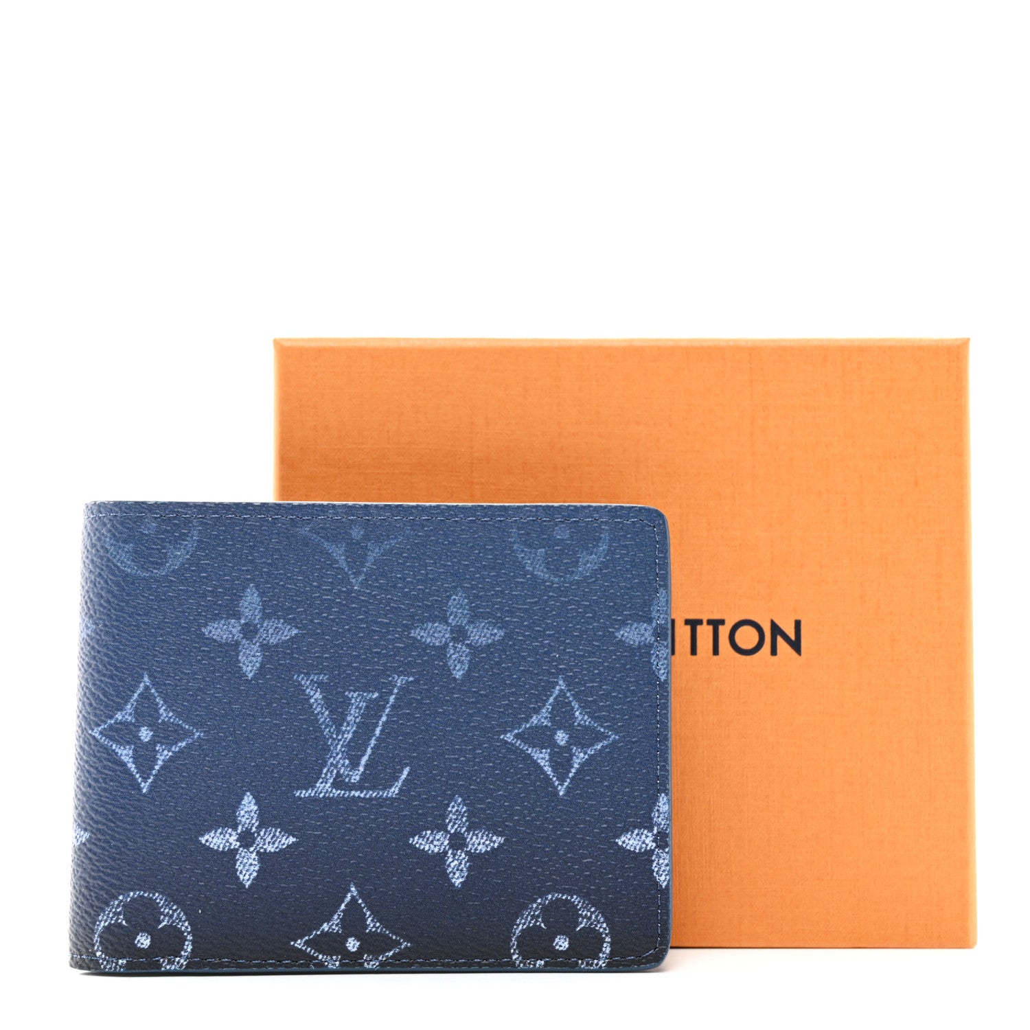 Louis Vuitton Monogram Gradient Multiple Wallet Navy Blue 1551672