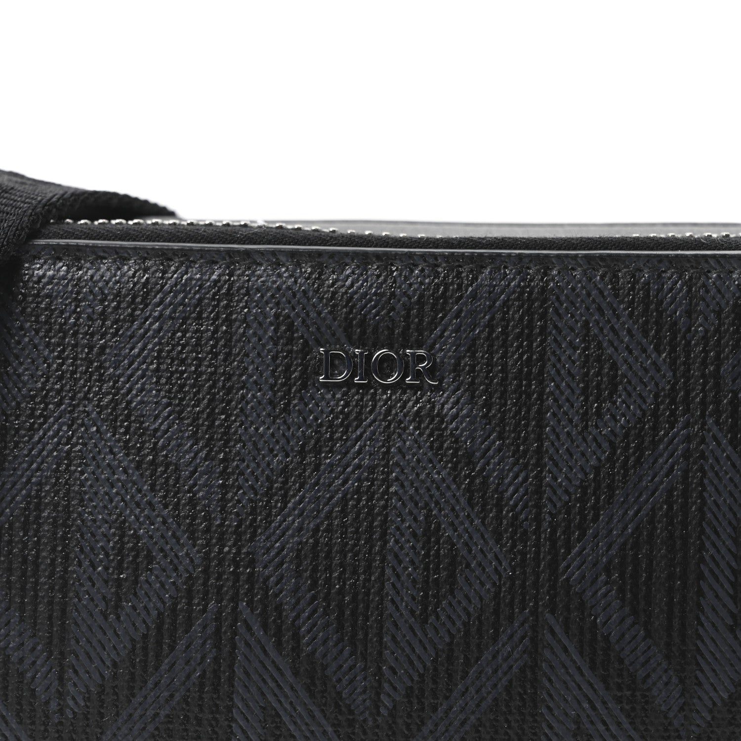 Christian Dior Coated Canvas CD Diamond Messenger Pouch Black 7 of 9