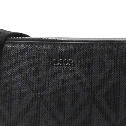 Christian Dior Coated Canvas CD Diamond Messenger Pouch Black 7 of 9