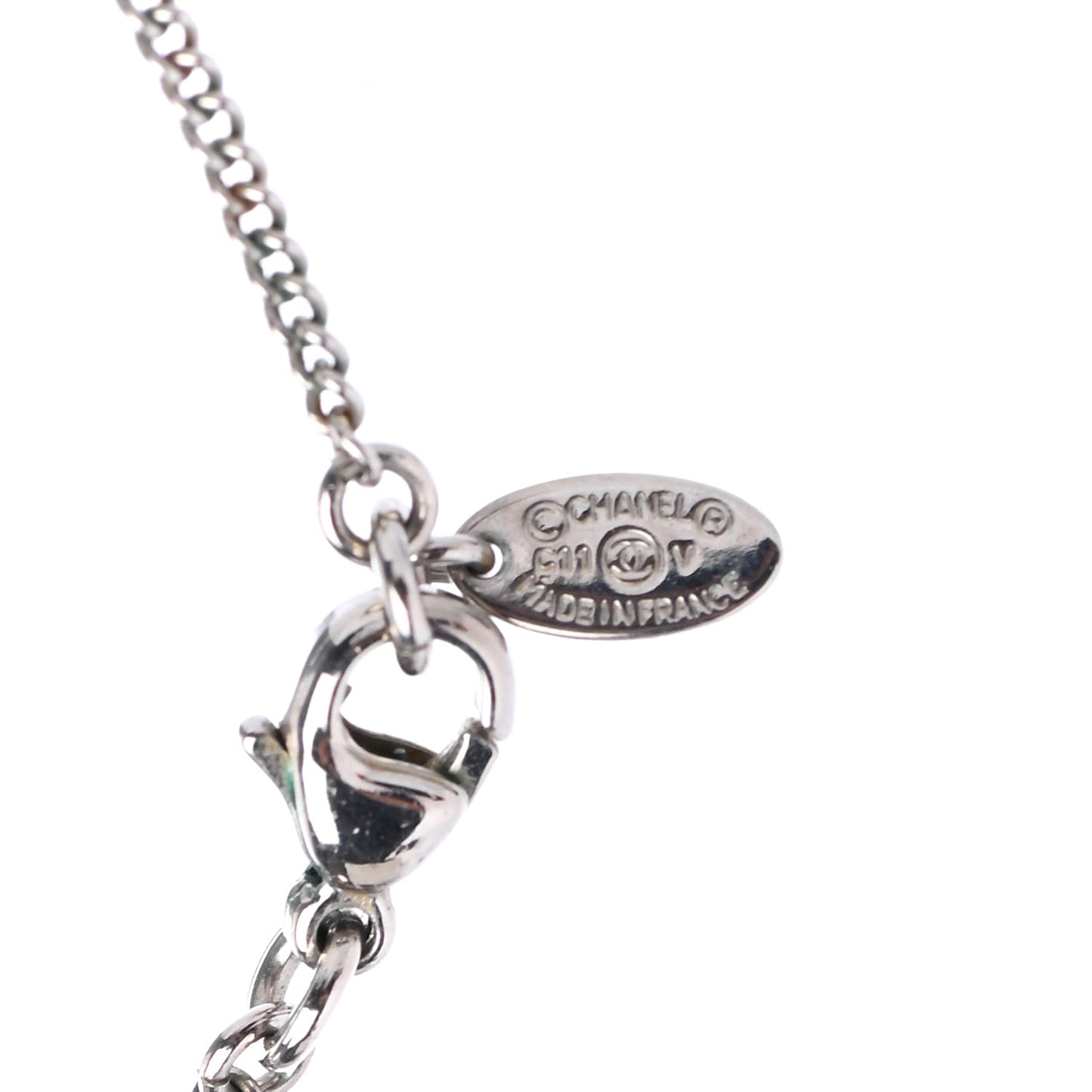 Crystal CC Necklace Silver
