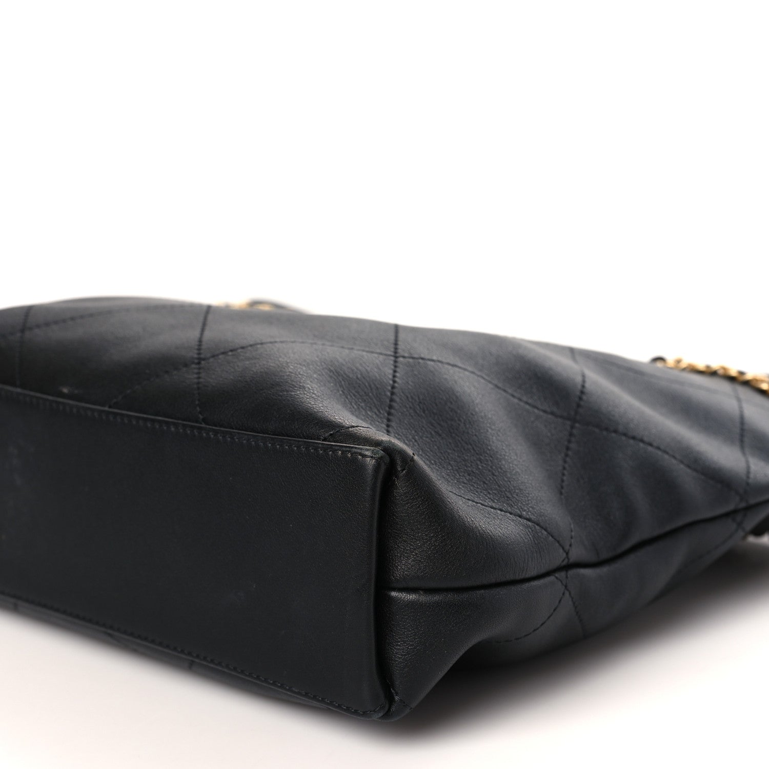 Chanel Calfskin Stitched Small Shopping Tote Black 9 of 11
