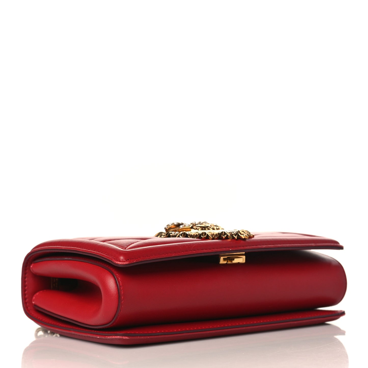 Calfskin Medium Devotion Crossbody Bag Red