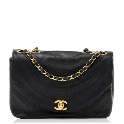 Chanel Lambskin Quilted Small Single Flap Black 1 of 8