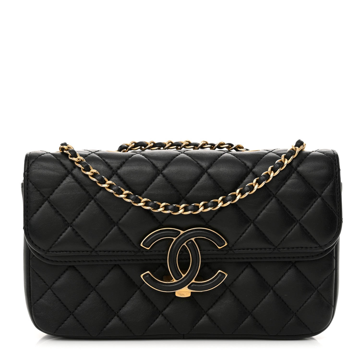 Chanel Lambskin Quilted Small CC Chic Flap Black 1 of 13
