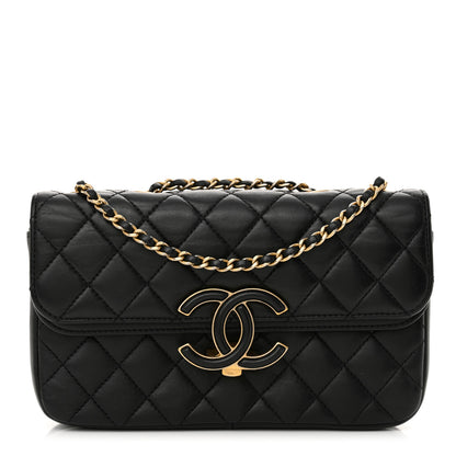 Chanel Lambskin Quilted Small CC Chic Flap Black 1 of 13
