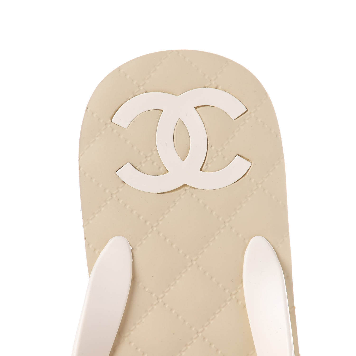 Chanel PVC Camellia Thong Sandals 38 Ivory 6 of 9