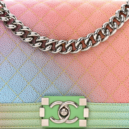 Chanel Caviar Quilted Medium Cuba Rainbow Boy Flap Multicolor 8 of 11