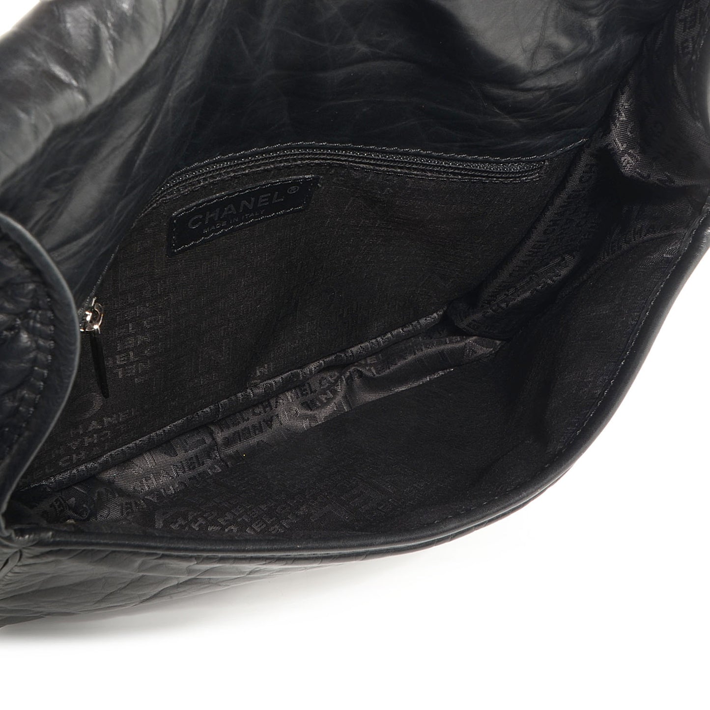 Aged Calfskin Vintage Ligne Messenger Flap Black