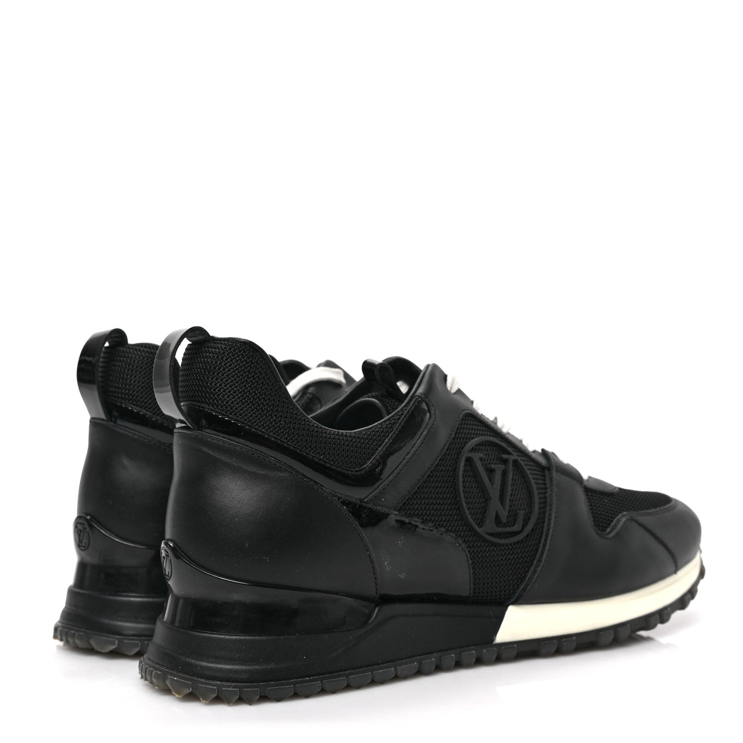 Louis Vuitton Calfskin Monogram Run Away Sneakers 38 Black 4 of 8