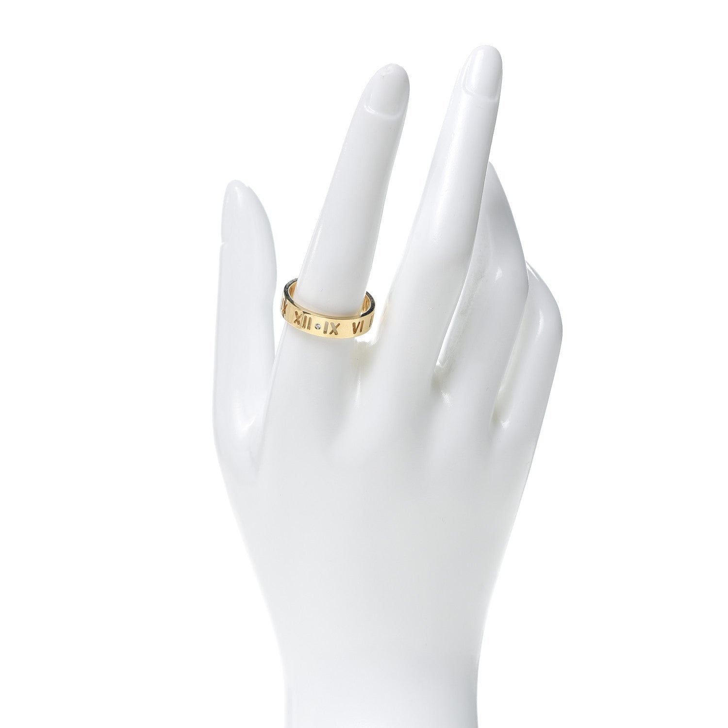 Tiffany 18K Yellow Gold Diamond Wide Atlas Pierced Ring 60 9.25 2 of 5
