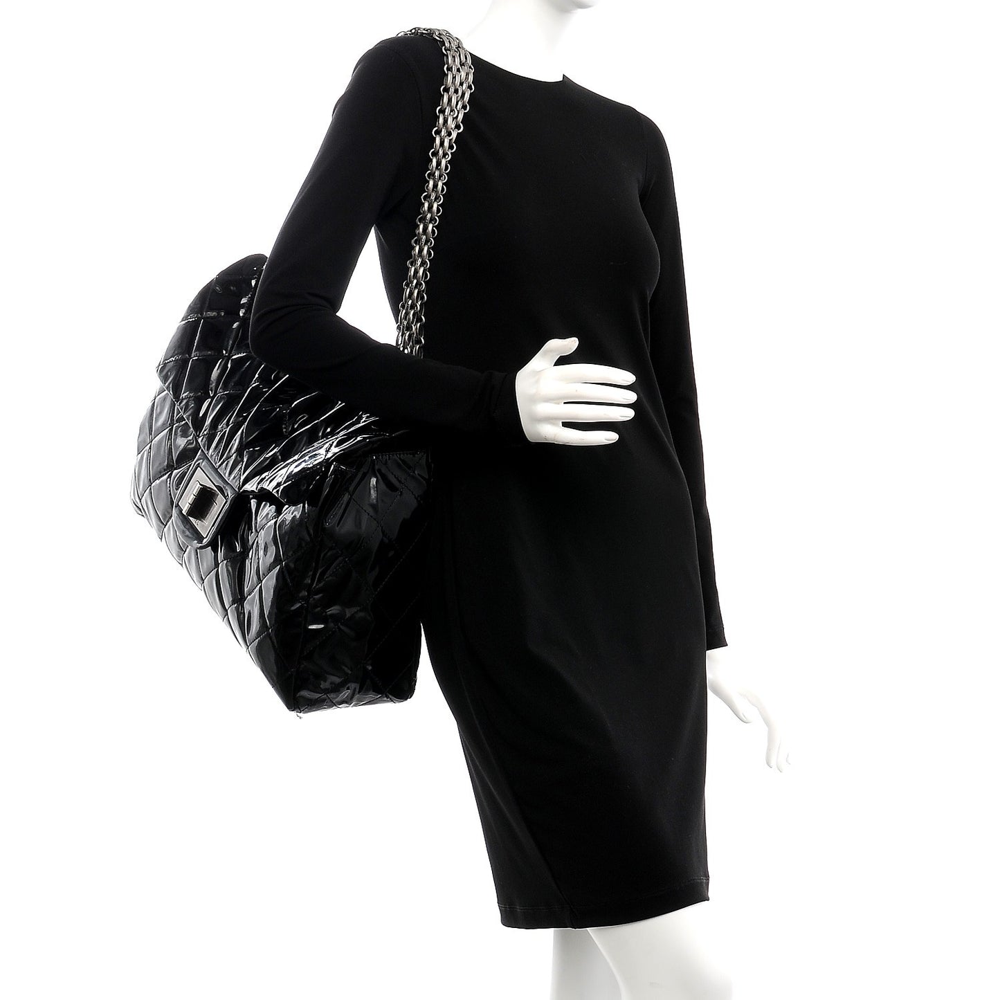 Vinyl Quilted XXL Reissue Flap Black