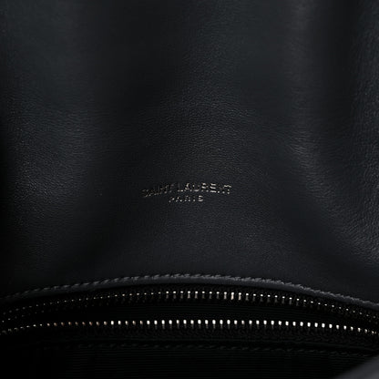 Saint Laurent Lambskin Quilted Toy Loulou Puffer Monogram Chain Satchel Storm 7 of 15