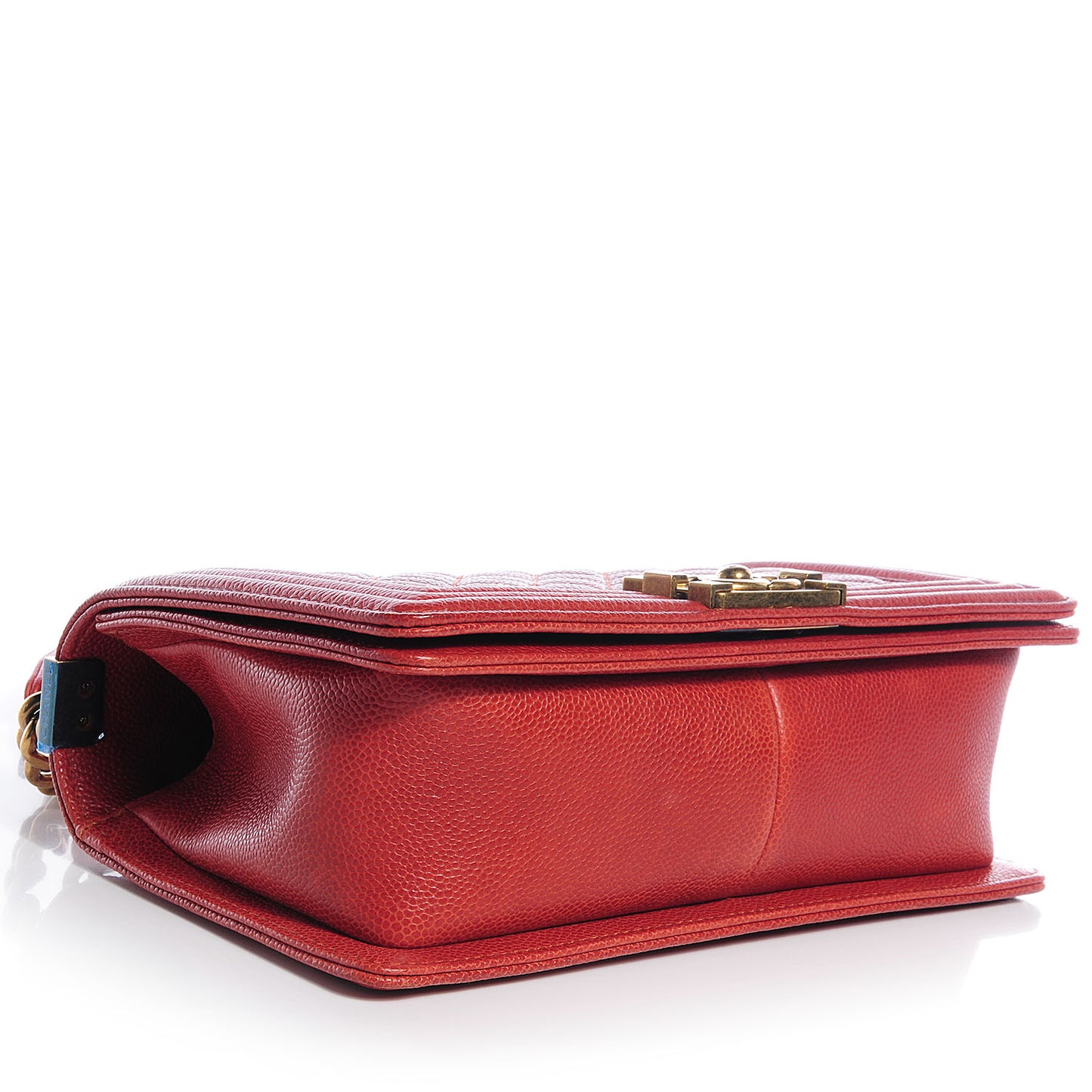 Caviar Medium Boy Flap Red