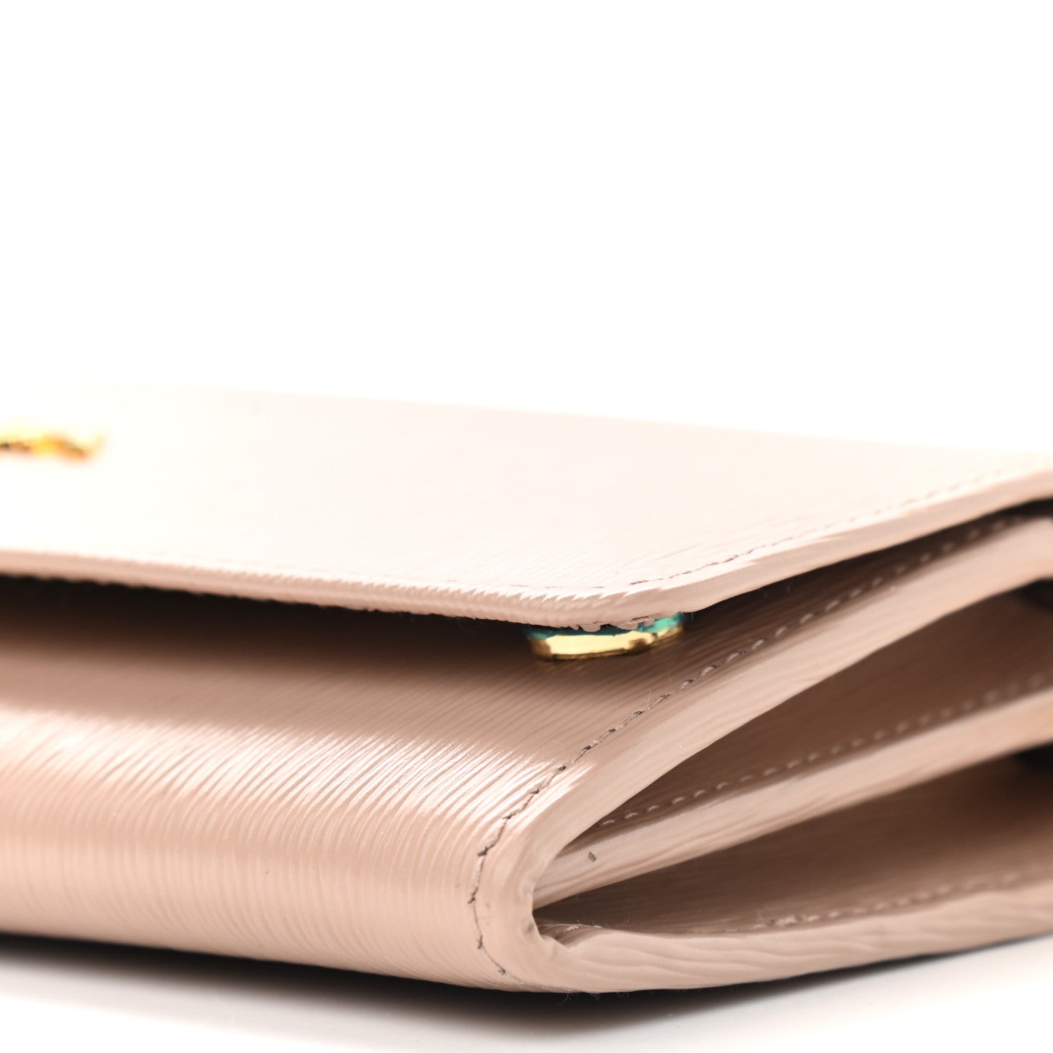 Prada Vitello Move Metal Oro Chain Wallet Cipria 8 of 8