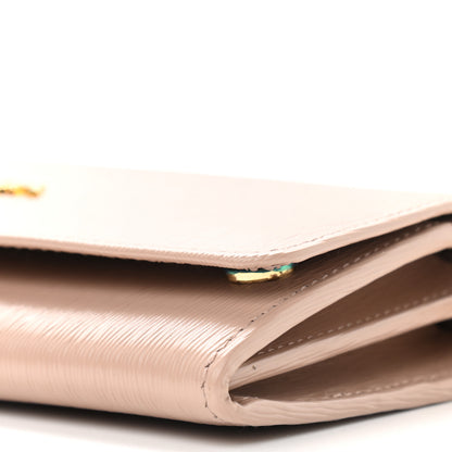 Prada Vitello Move Metal Oro Chain Wallet Cipria 8 of 8