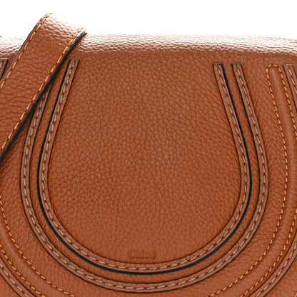 Chloe Grained Calfskin Small Marcie Saddle Bag Tan 8 of 12