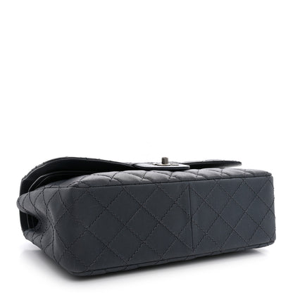 Chanel Washed Caviar Quilted Jumbo Double Flap Dark Grey 4 of 10