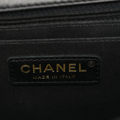 Chanel Calfskin Chevron Quilted Large Statement Flap Black 6 of 9