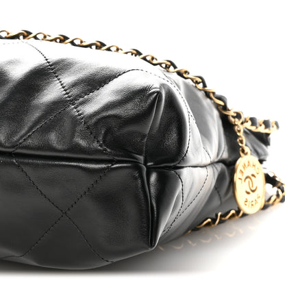 Chanel Shiny Calfskin Quilted Small Chanel 22 Black 11 of 11