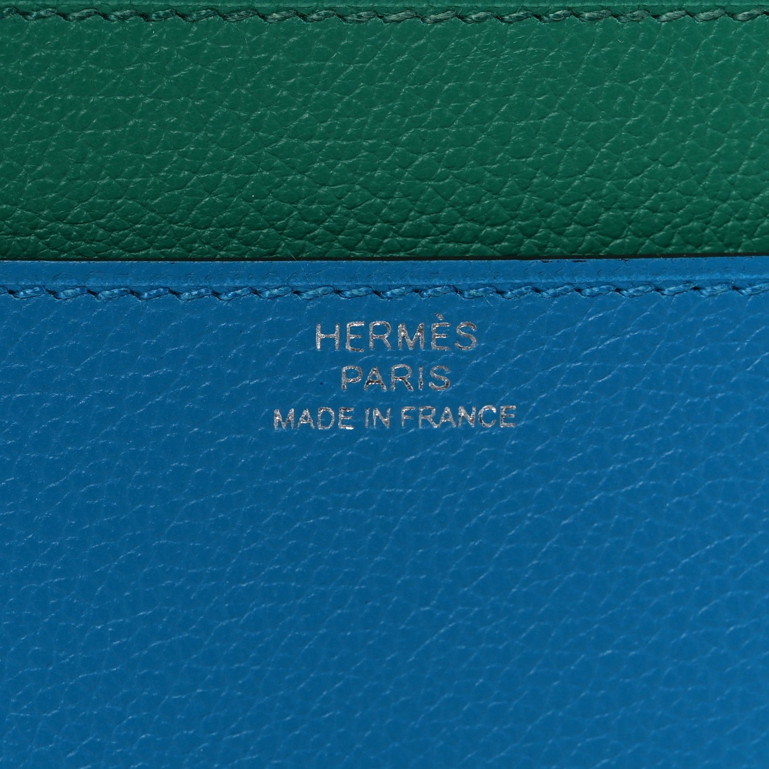 Hermes Evercolor Verso RMS Toutenmain Wallet Bleu Zanzibar Vert Vertigo 6 of 6