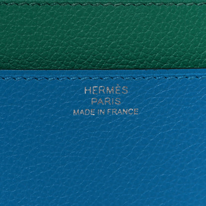 Hermes Evercolor Verso RMS Toutenmain Wallet Bleu Zanzibar Vert Vertigo 6 of 6