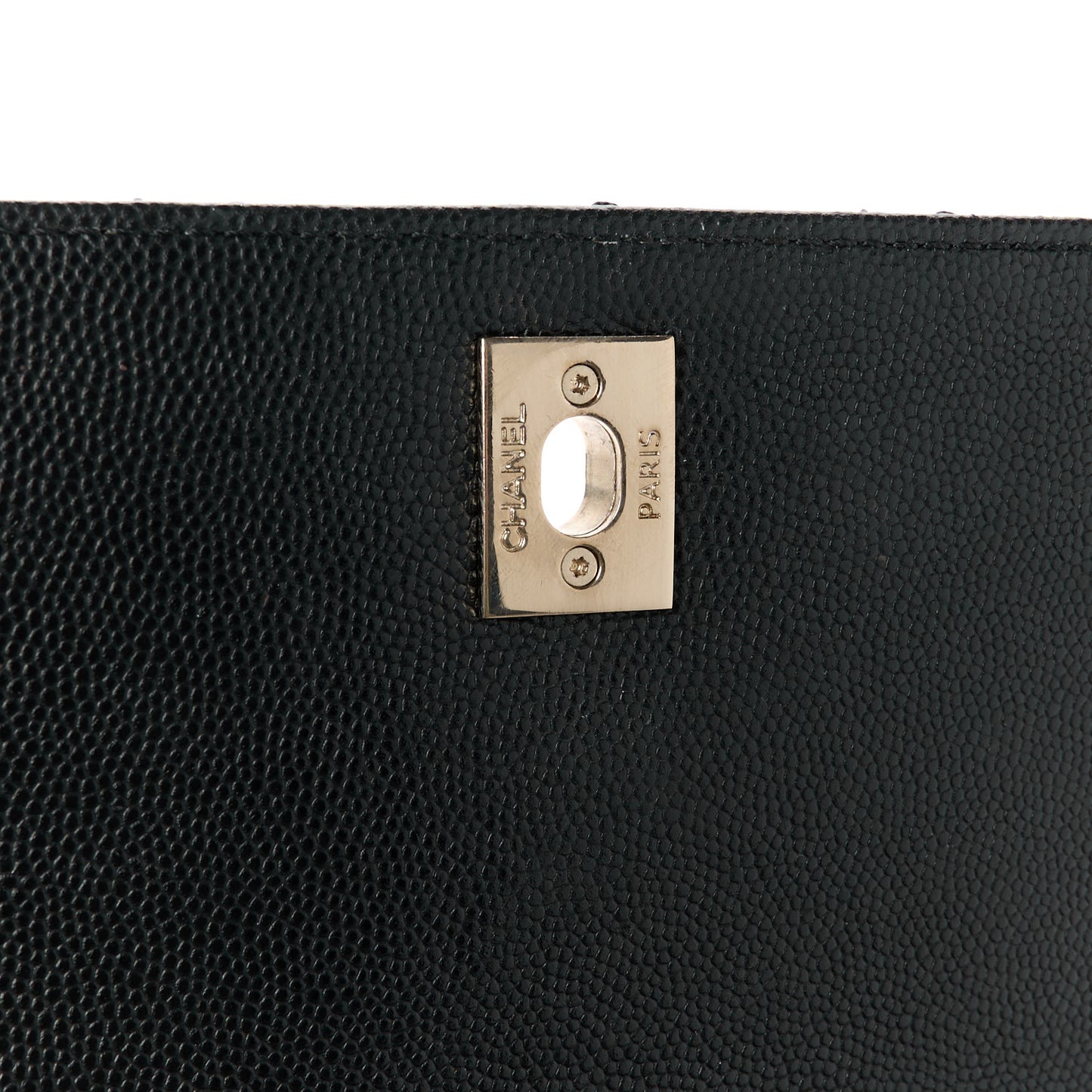 Caviar Quilted Mini Coco Handle Flap Black
