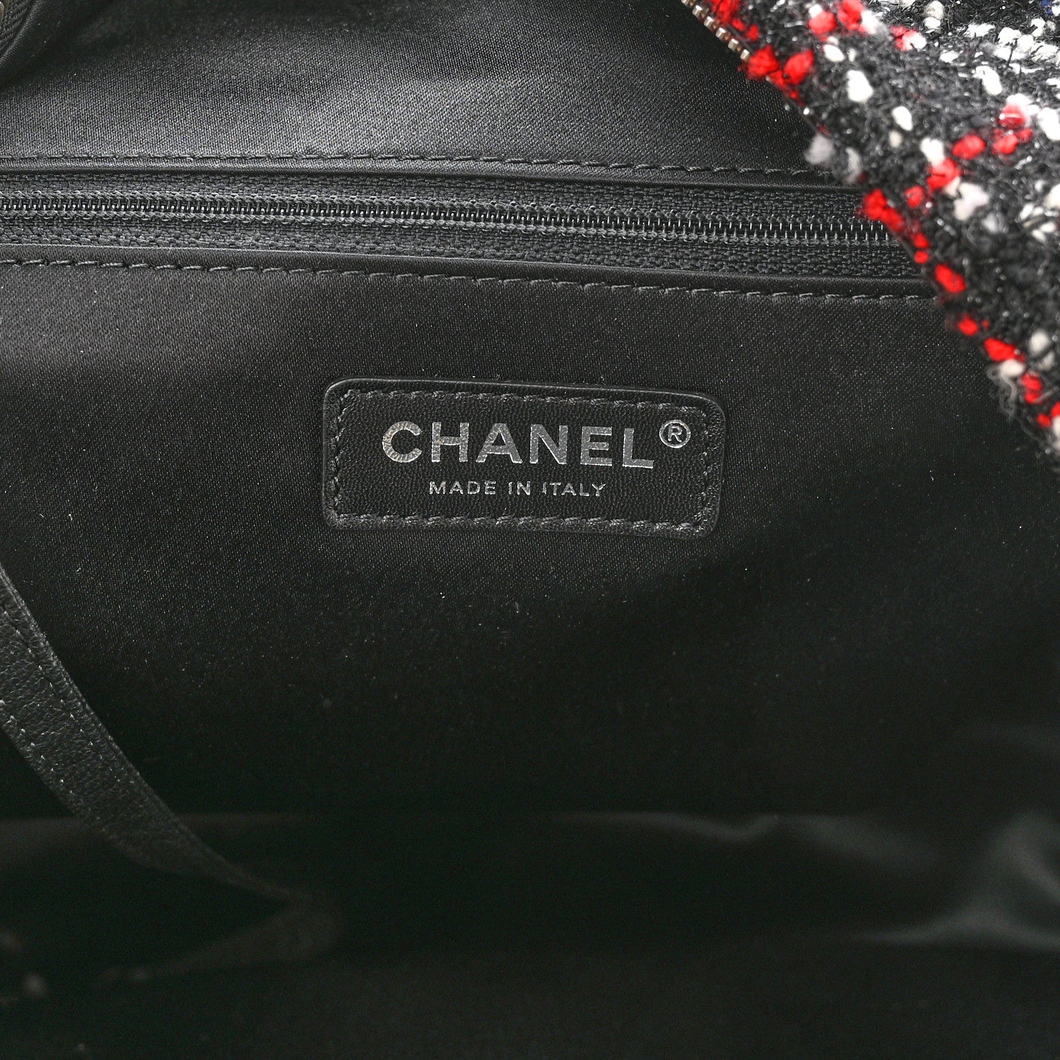 Chanel Tweed Nylon Quilted Astronaut Essentials Backpack Black Multicolor 6 of 10