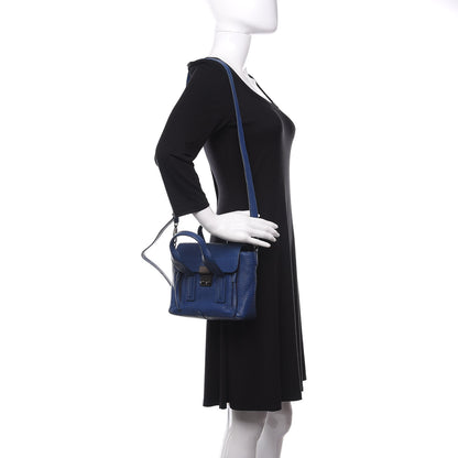 3.1 Phillip Lim 3.1 Textured Calfskin Mini Pashli Satchel Cobalt 2 of 9