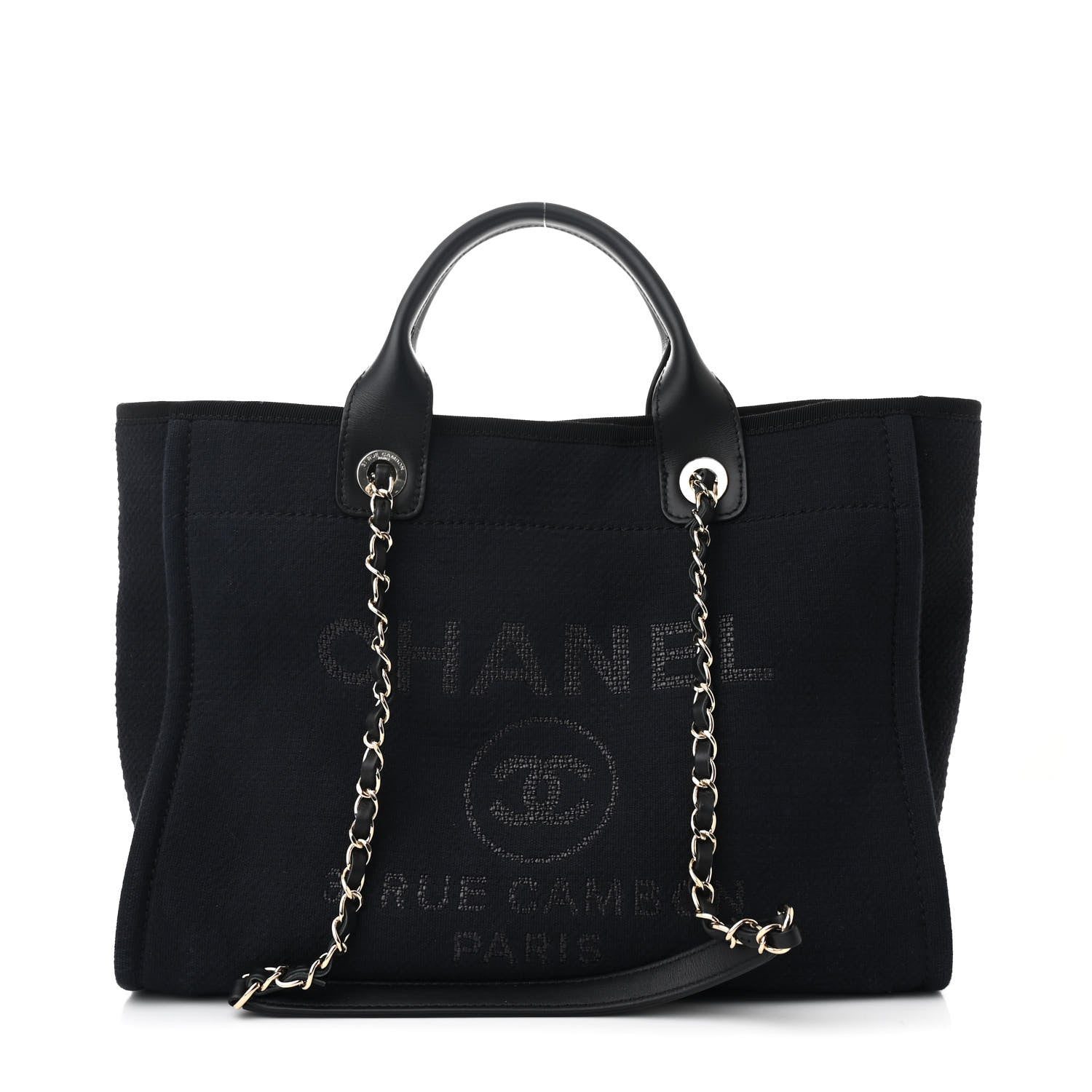 Chanel Mixed Fibers Small Deauville Tote Black 1 of 12