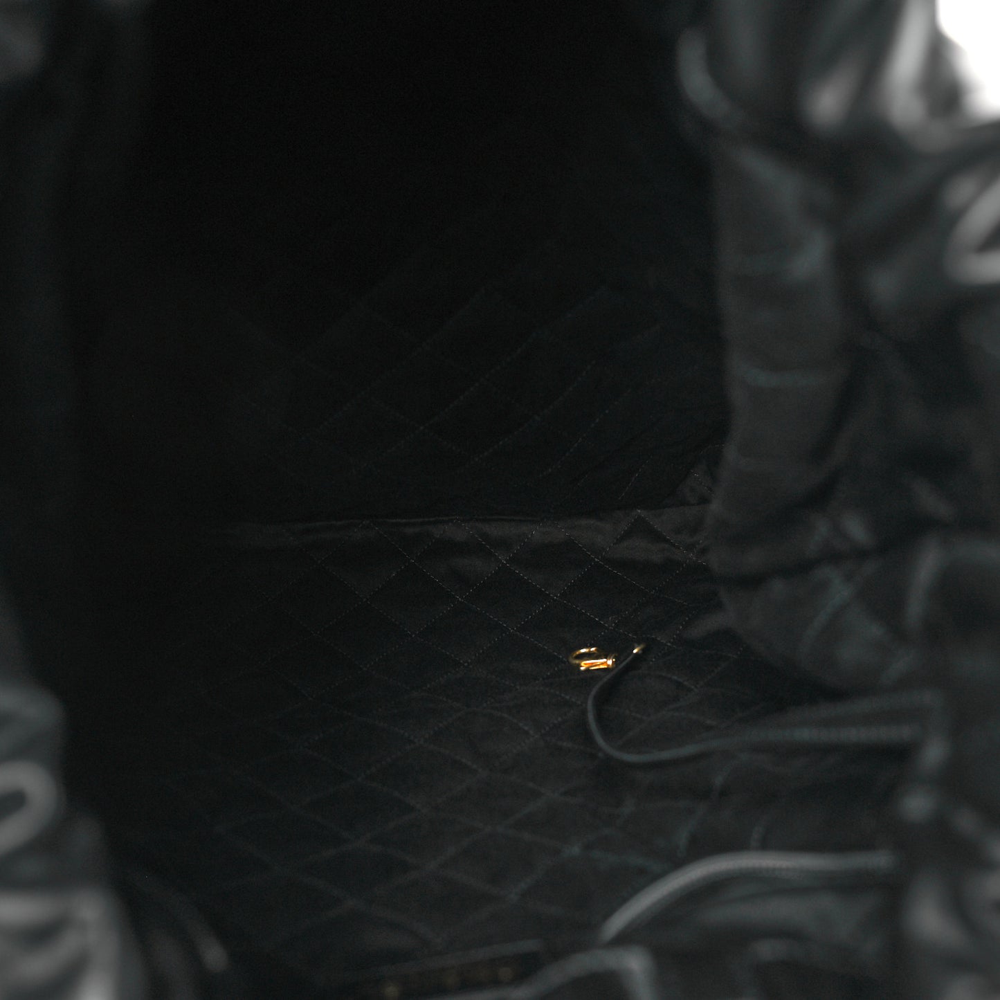 Shiny Calfskin Quilted Chanel 22 Backpack Black