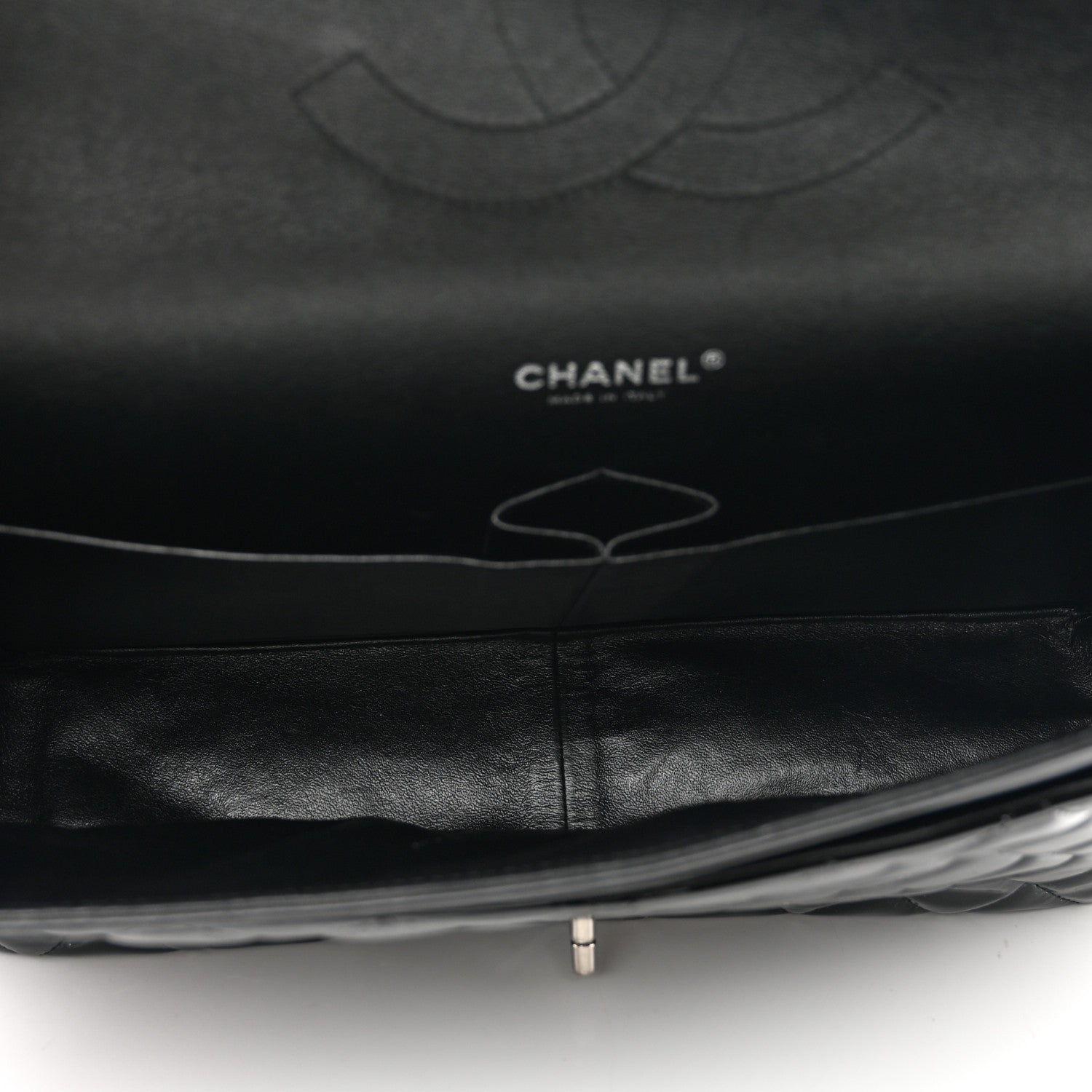 Chanel Patent Quilted Maxi Double Flap Black 6 of 11