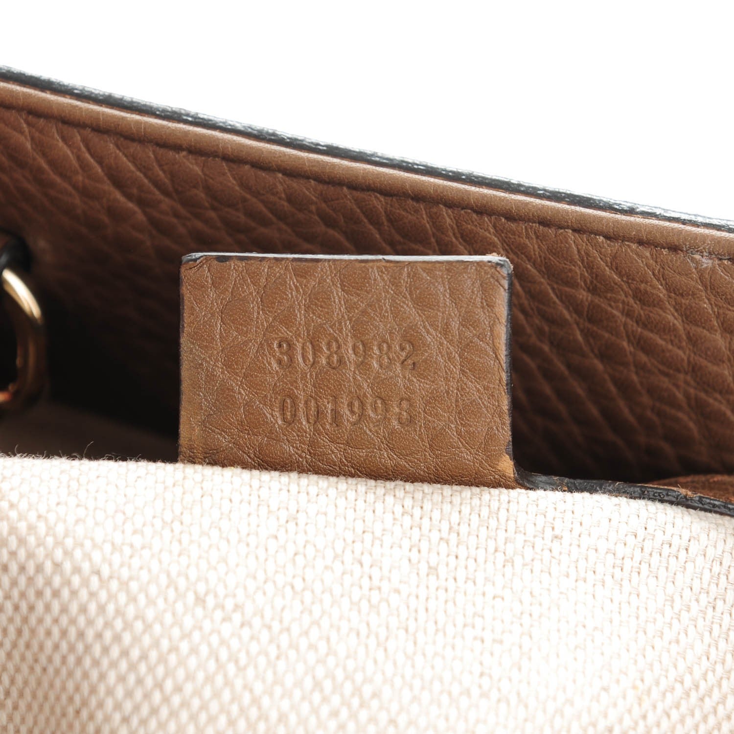 Gucci Pebbled Calfskin Medium Soho Chain Shoulder Bag Maple Brown 7 of 8