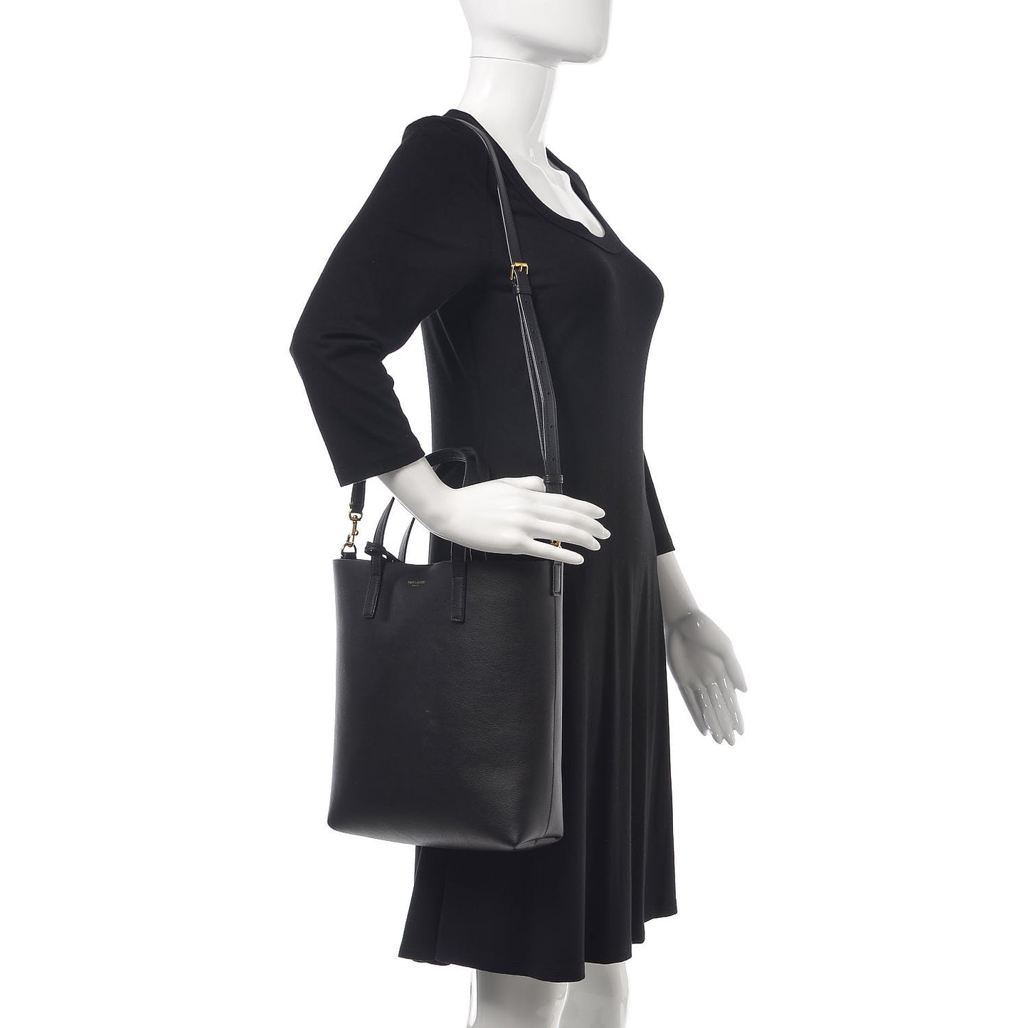 Calfskin Toy Shopping Tote Black
