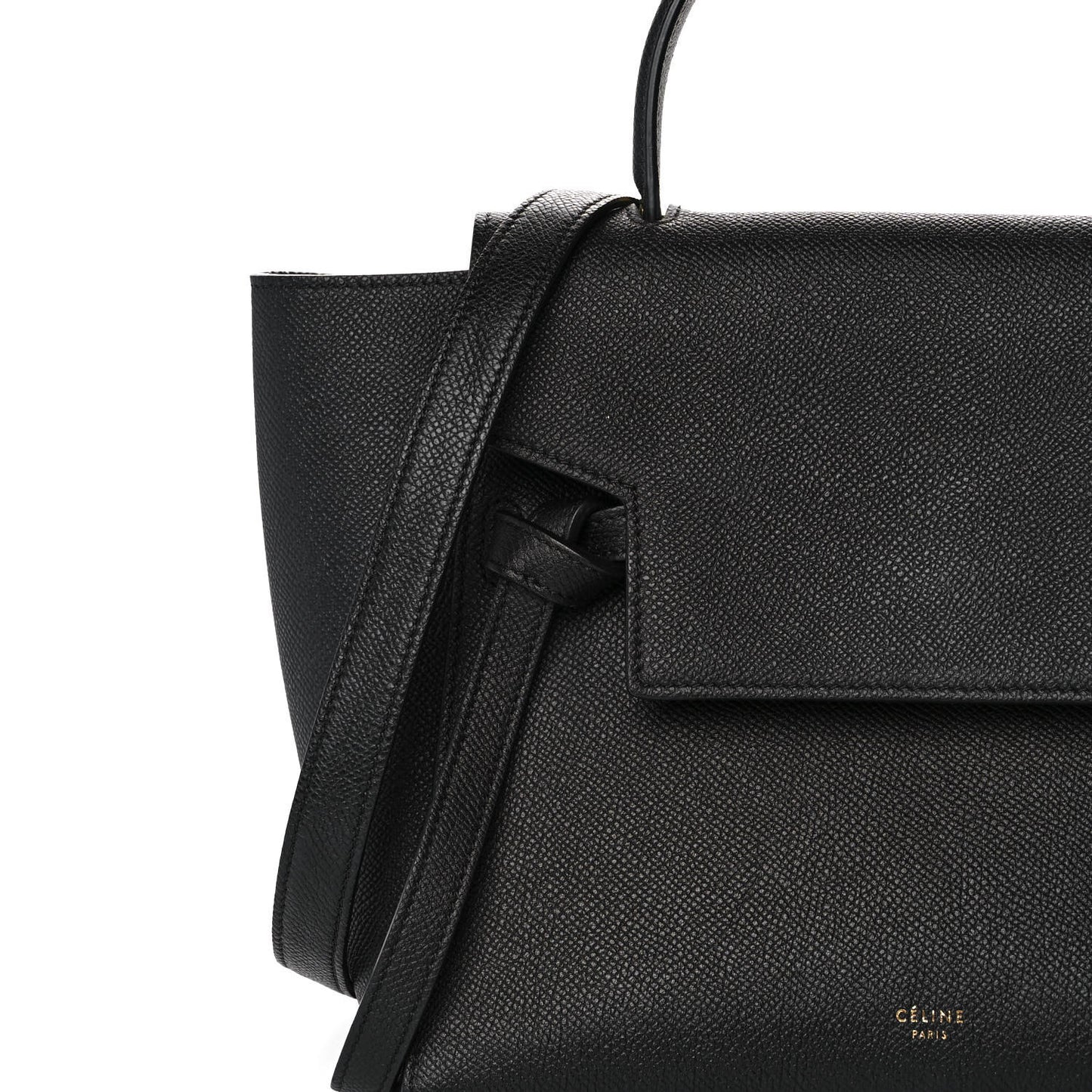 Grained Calfskin Micro Belt Bag Black