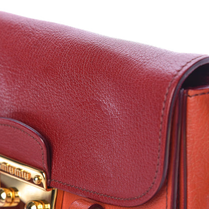Miu Miu Goatskin Madras Crossbody Bag Mandarino Rubino 18 of 18